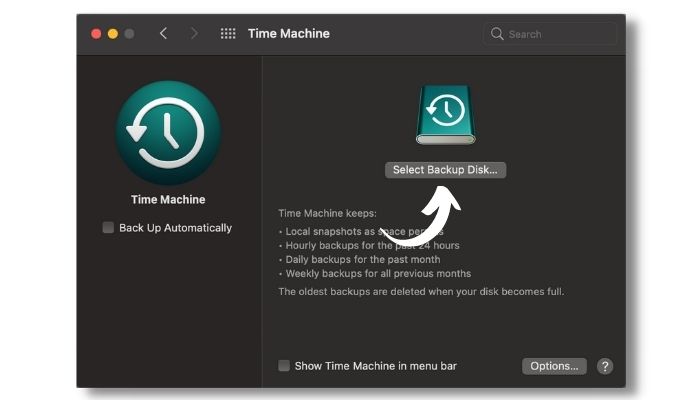 Backup Your Files on M1 MacBook via the Time Machine